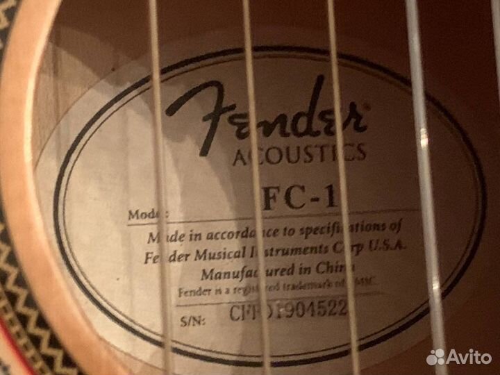 Классическая гитара fender FC-1