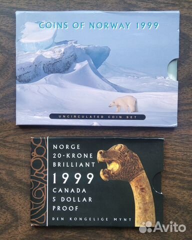 Годовые наборы монет Норвегия - Канада