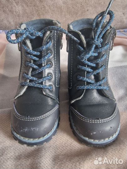 Ботинки демисезонные детские кожаные 24 размер