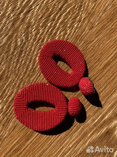 Серьги из чешского бисера (хрусталь)