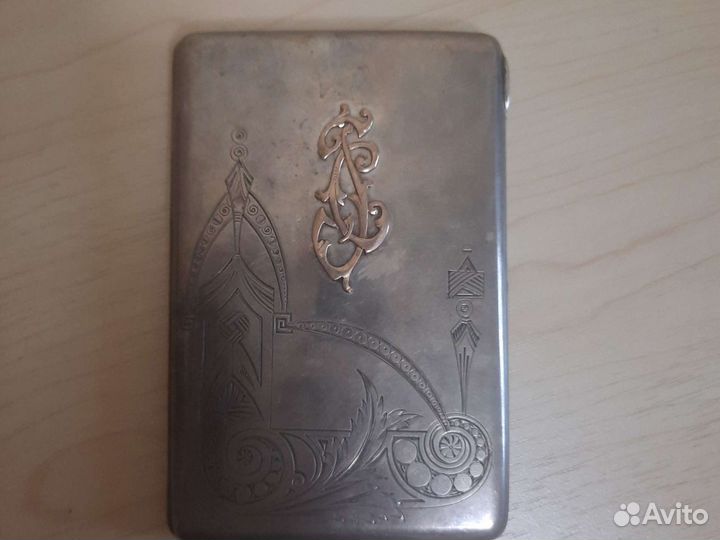 Портсигар серебряный