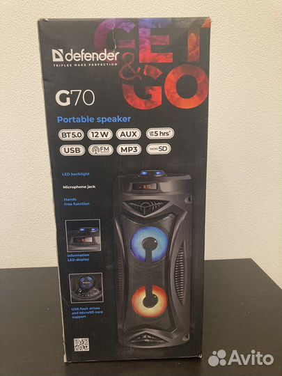 Колонки блютуз колонка g70 с дефектом