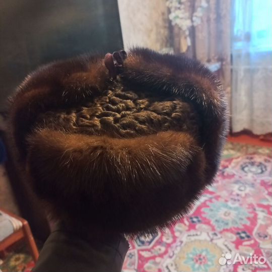 Норковая шапка мужская ушанка