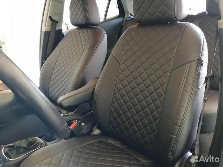 Чехлы из экокожи Ромб на Opel Mokka от Автопилот