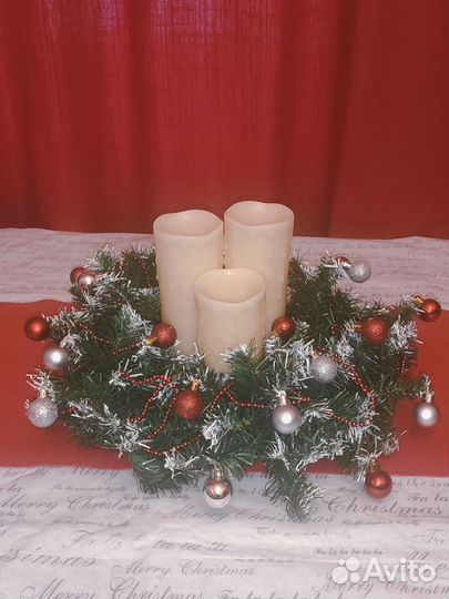 Свечи декор для новогоднего стола