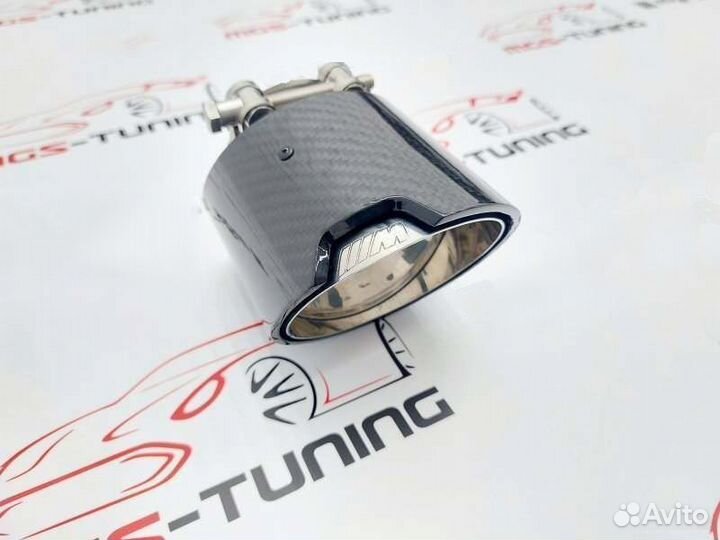 Насадка на выхлоп 102мм карбон BMW M Pro левая