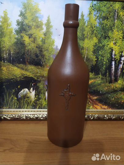 Глиняная бутылка