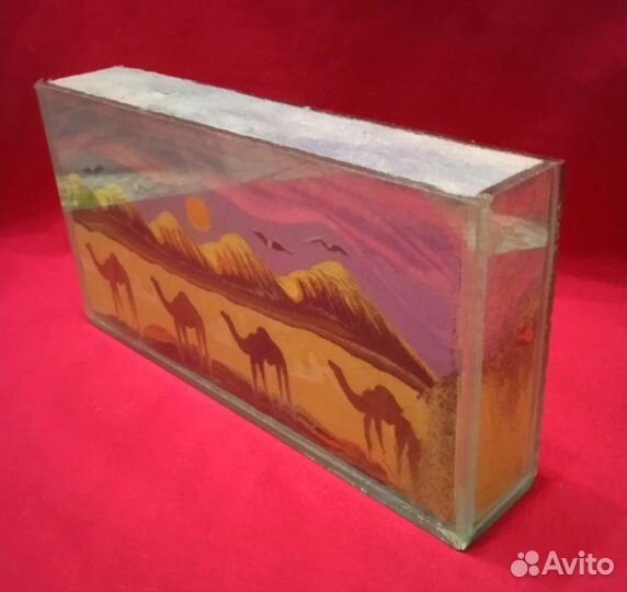 Верблюды из Египта сувенир цветной песок подарок