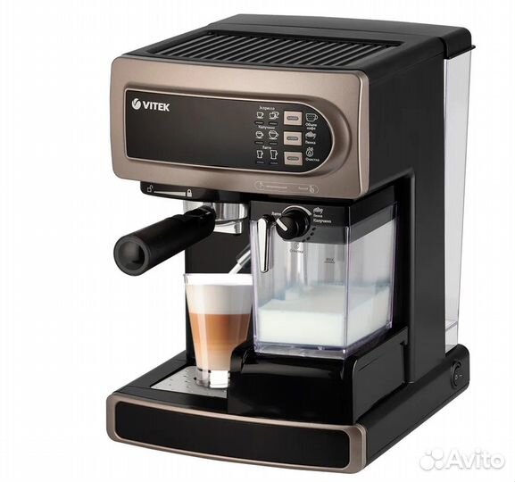 Кофеварка с авто капучинатором vitek VT-1517