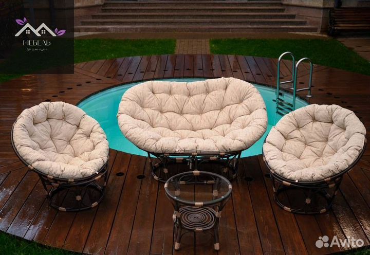 Набор мебели из ротанга мамасан папасан