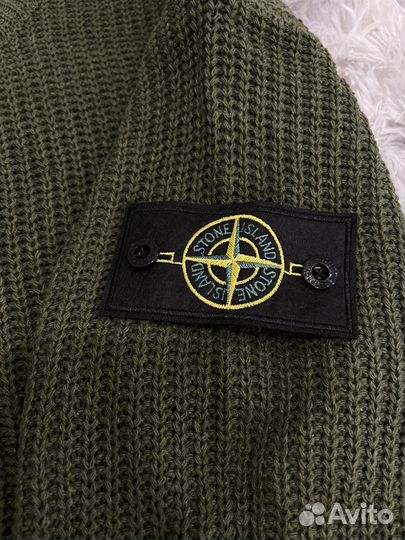 Свитер Stone Island темно-зеленый clg