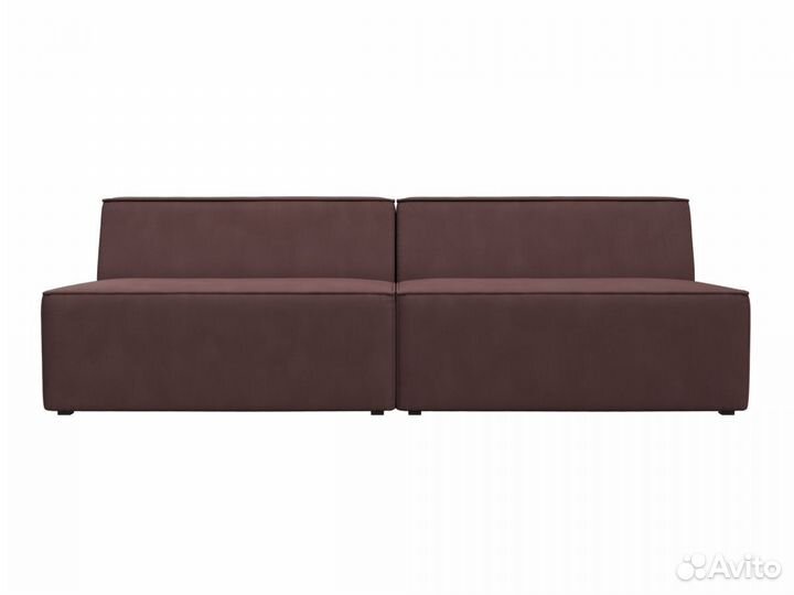 Диван прямой модульный Монс, замша, joly 09 бордовый