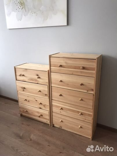 Новый Комод Икеа Раст на 5 ящиков из массива дерев