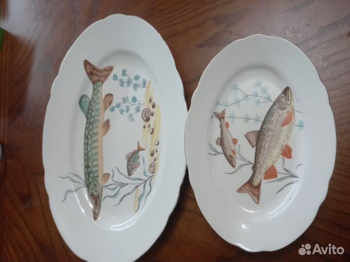 Сервиз рыбный Польша Сmiеlоw винтаж 70-80-х г.г