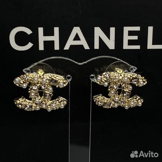 Серьги chanel lux