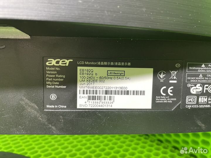 Монитор Acer EB192Q