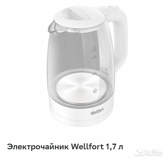 Чайник стеклянный электрический новый