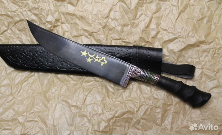 Пчак (узбекский нож) рог парнокопытных с ножнами