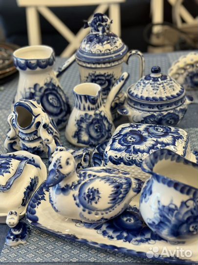 Гжель посуда