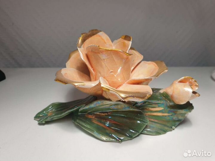 Свечи восковые. Подсвечники. Розы. Фарфор