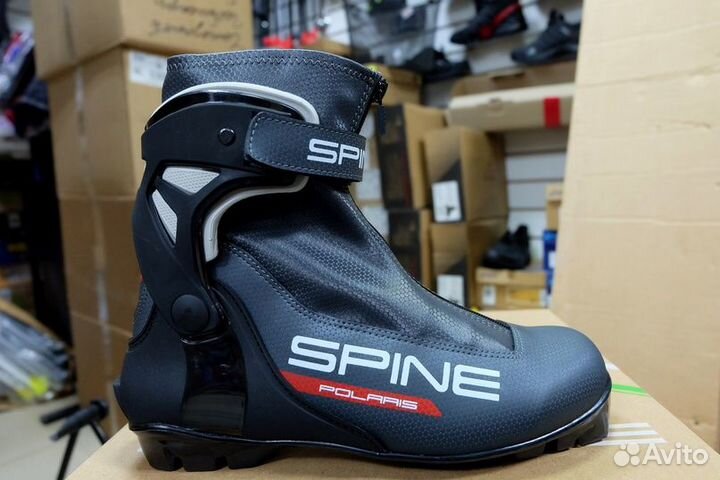 Ботинки лыжные spine polaris NNN (85), черные
