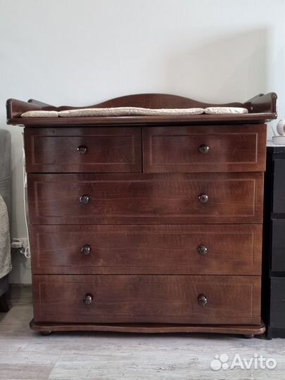 Пеленальный комод, натуральный массив дерева