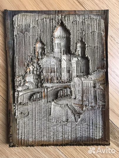 Барельеф латунь