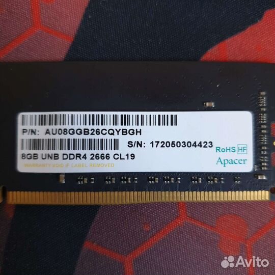 Оперативная память ddr4 8gb 2666 cl19