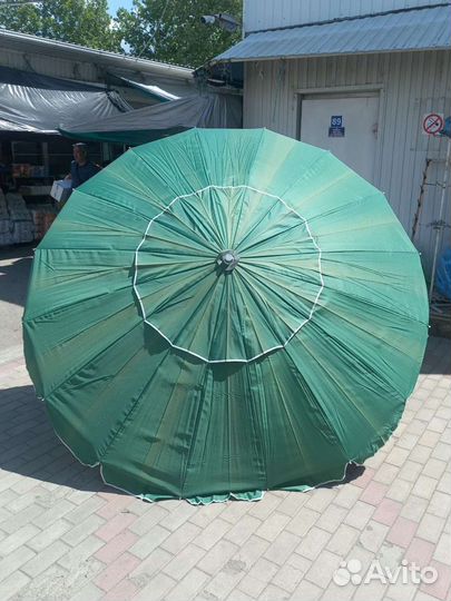 Зонт d - 2,5m пляжный 16спиц бризент усиленный