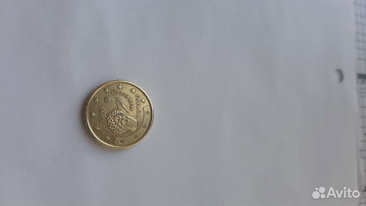 Монета Евросоюза - 10 евроцентов, Испания, 2003 г