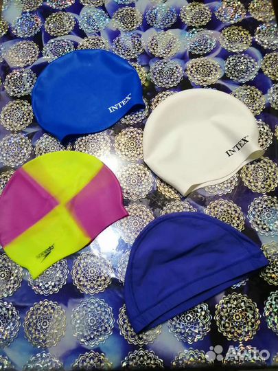 Шапочки резиновые для бассейна