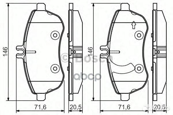 Дисковые колодки передние premium2 0 986 495 104