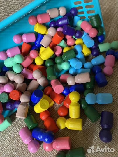 Счетный материал, игрушки деревянные