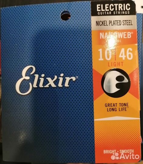 Струны elixir nanoweb 10-46 электро оригинал