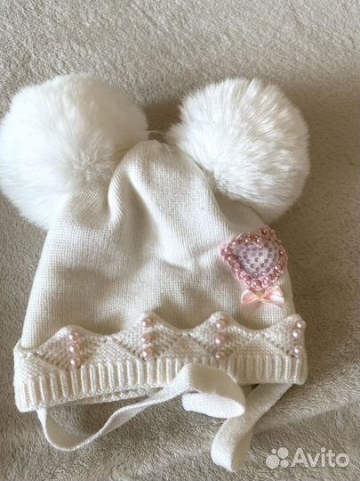 Шапка зимняя для новорожденных