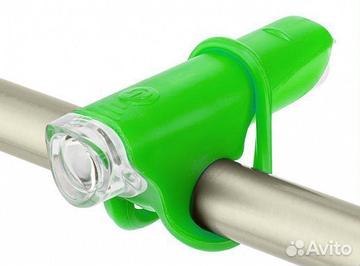 Фонарь JY-267-G передний на руль, 1 суперяркий светодиод, пластик, зелёный, арт. 560105 (10216170/13