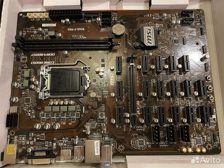 Материнская плата MSI B360-F PRO на 12 видеокарт