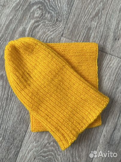 Шапка бини детская и снуд