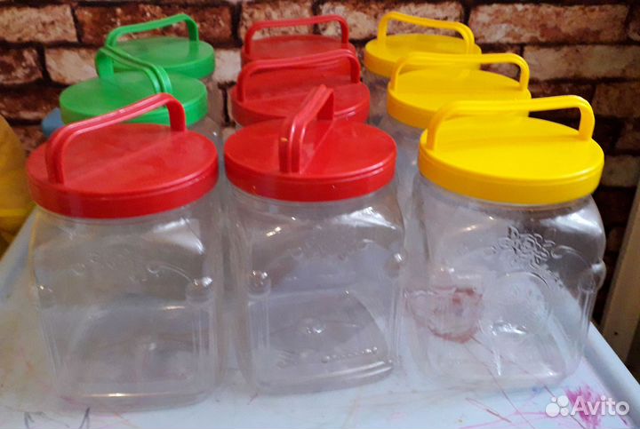 Набор пластик.банок под сыпучие продукты