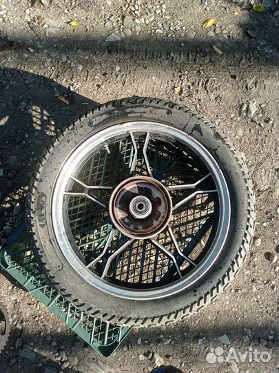 Колесо заднее,тормозной диск мопед альфа(ямасаки)