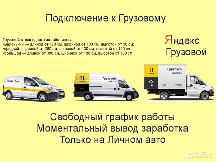 Работа на личном грузовике в Яндекс подработка