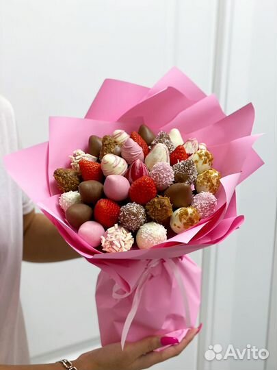 Набор клубники в шоколаде премиум, доставка