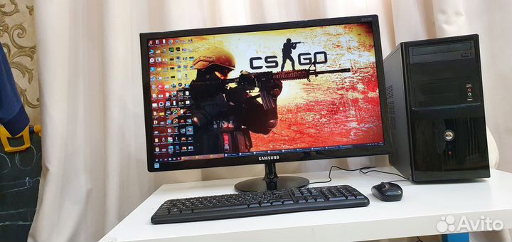 Игровой Пк (Radeon Rx 8-Гб, i5 4-Ядра) + Монитор