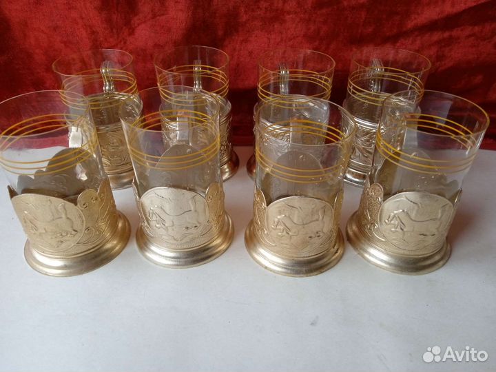 Подстаканник и стакан СССР столовые стаканы жд