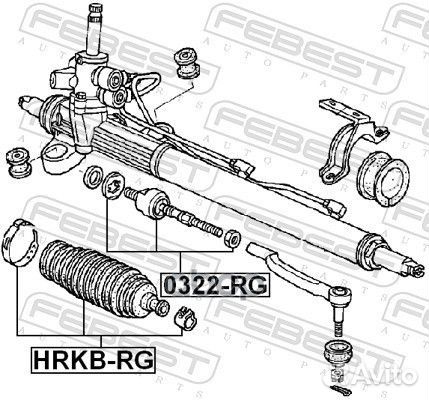 Пыльник рулевой тяги LR (компл) honda Civic 06