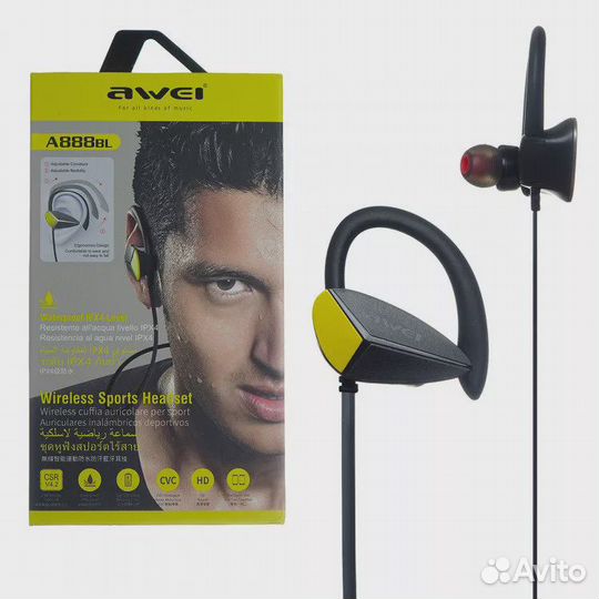 Беспроводные спортивные наушники Awei A888BL