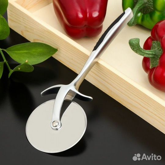 Нож для пиццы и теста Доляна Shapes, цвет серебрян