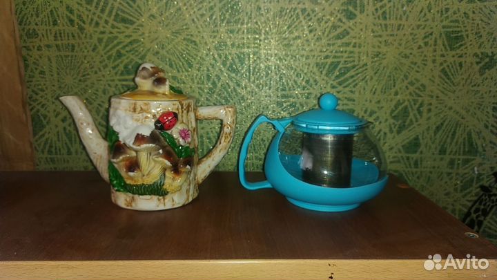 Чайники заварочные.Из стекла и пластика и керамики