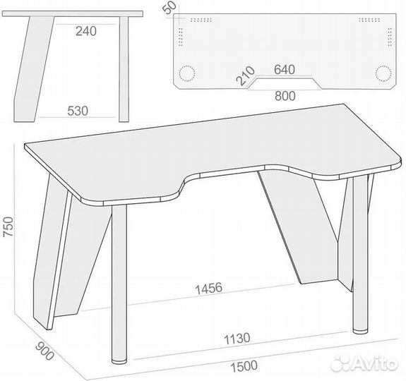 Компьютерный стол Сокол кст-116, лдсп, белый