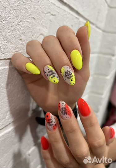 Маникюр с покрытием гель лак, наращивание